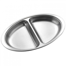 Stainless Steel Divided Serving Dish - 25cm